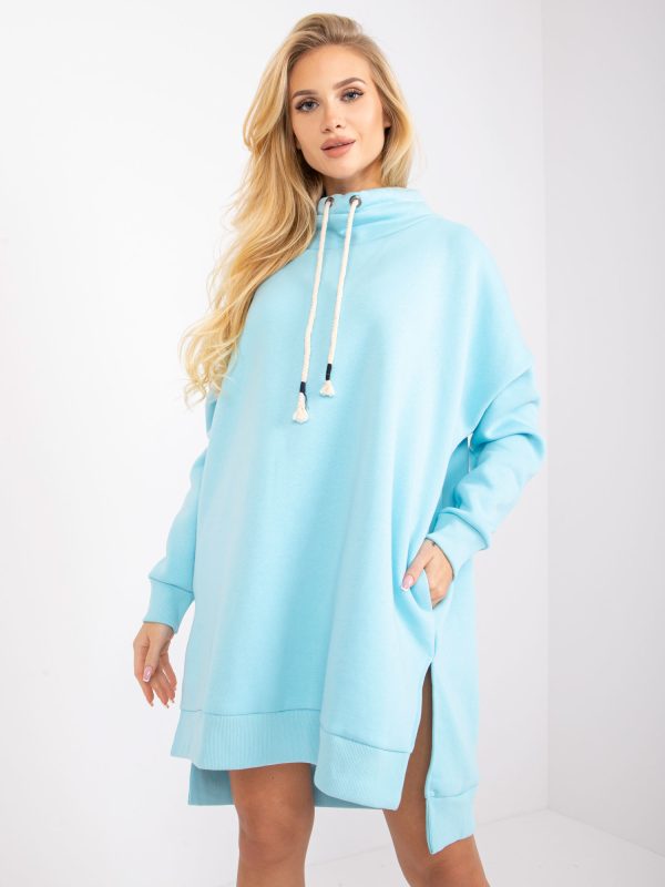 Großhandel Hellblaue Sweatshirt-Tunika Martil