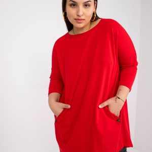 Großhandel Rote plus size Sweatshirt-Tunika Aline