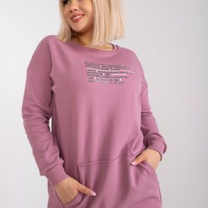 Großhandel Dirty Pink Sweatshirt in Übergröße mit Desiree-Untertiteln