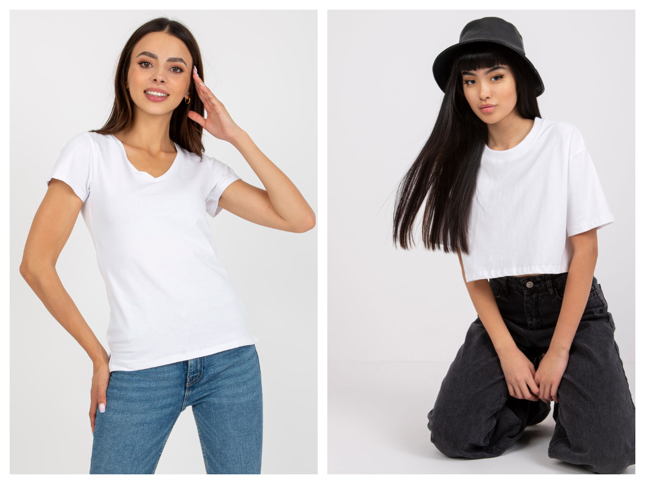 Weißes T-Shirt-Basic — die Basis für einen modischen Look