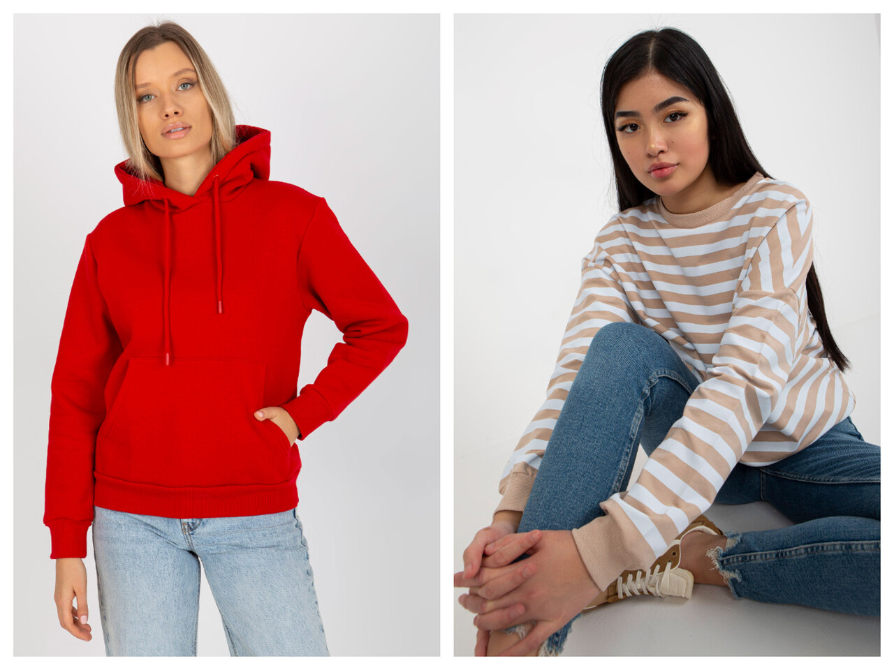 Damen-Sweatshirts Basic – einzelne Modelle bestellen