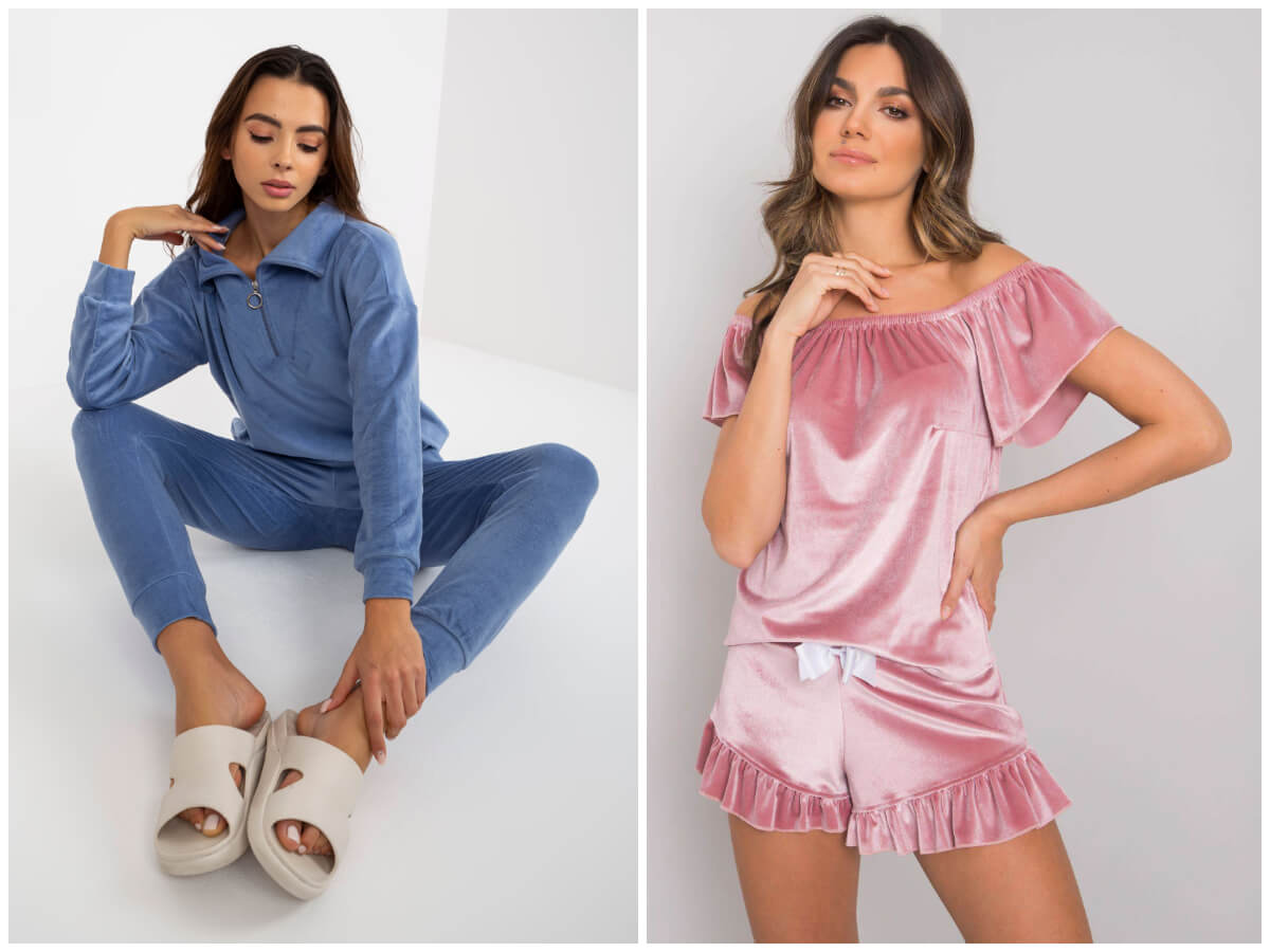 Damen-Pyjama aus Velours für den Winter — mehr Komfort im Glamour-Stil!