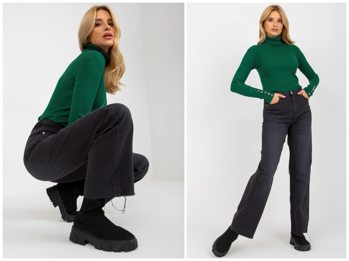 Jeans mit weißem Bein und hoher Taille – am besten für Fashionistas geeignet!