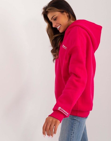 Oversize-Kapuzenpulli in Fuchsia