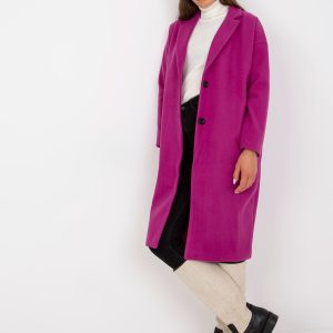 Didmenininkas Violetinis viengubas oversize paltas OCH BELLA