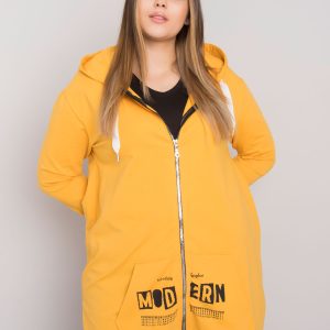 Didmenininkas Geltona plius dydžio hoodie Adelaidė