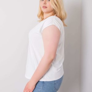 Didmeninė prekyba balta palaidine Plus Size Penny