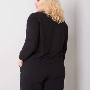 Didmeninė prekyba “Donna Black Plus Size” medvilniniu megztiniu