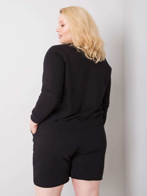 Didmeninė prekyba “Donna Black Plus Size” medvilniniu megztiniu