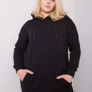 Didmeninė prekyba “Luna Black Plus Size Hoodie”