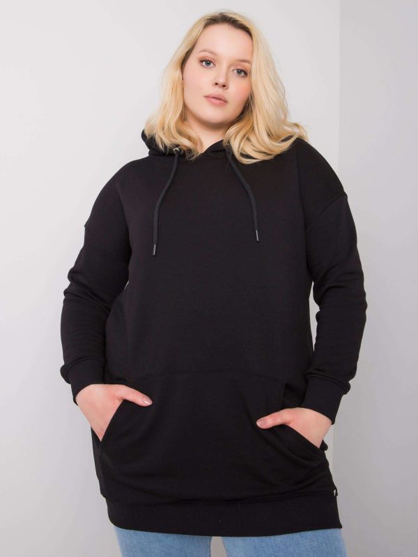 Didmeninė prekyba “Luna Black Plus Size Hoodie”