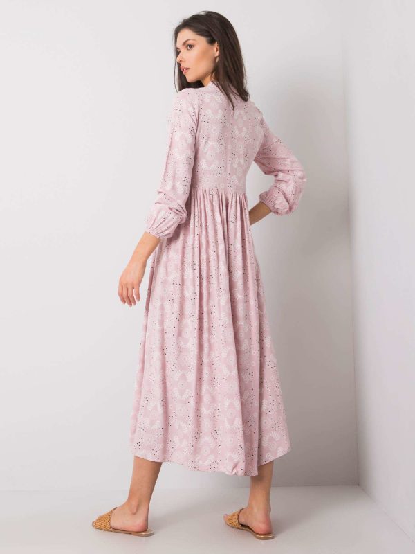 Didmeninė prekyba Rožinė suknelė su piešiniais Lynn RUE PARIS