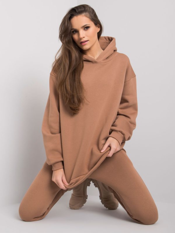 Didmeninis megztinis “Camel” dviejų dalių rinkinys “Lucia”