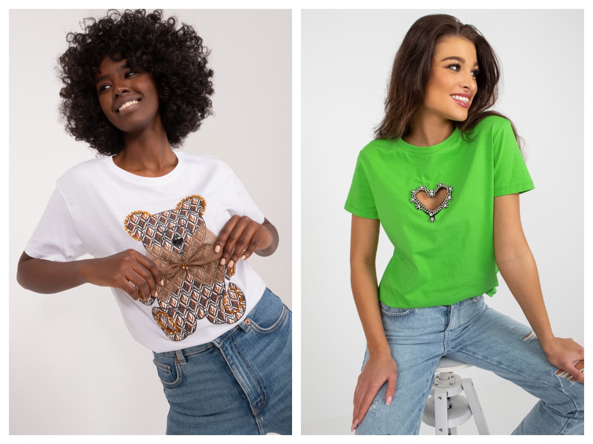Moteriški marškinėliai su aplikacija – susipažinkite su sezono hitu!