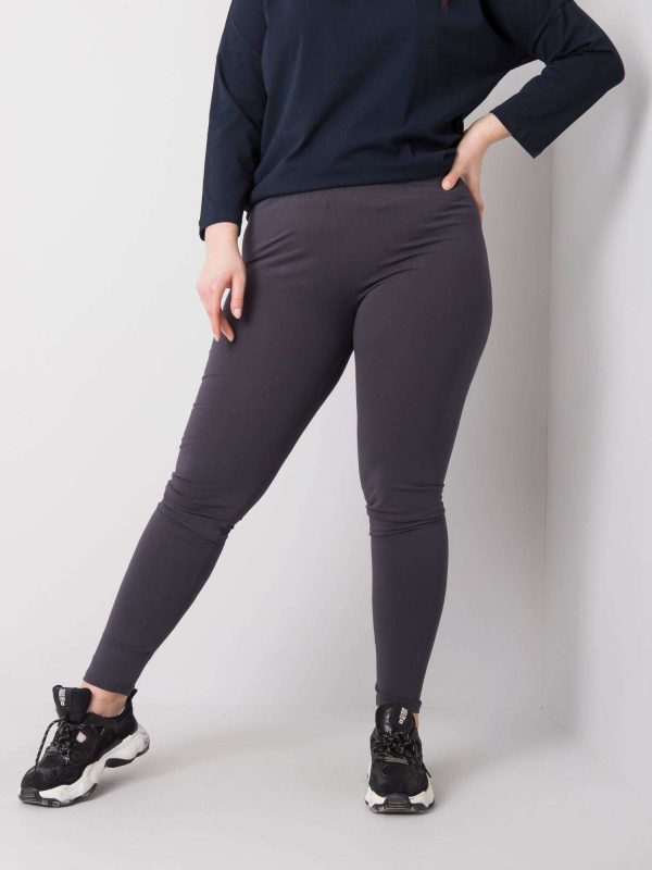 Phoebe Graphite Plus Size Cotton Leggings
