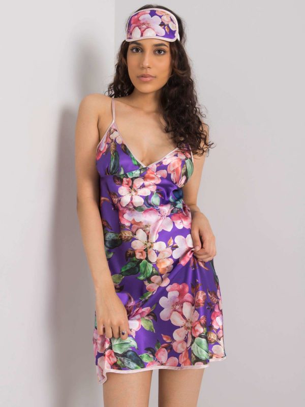 Purple Floral Nightgown