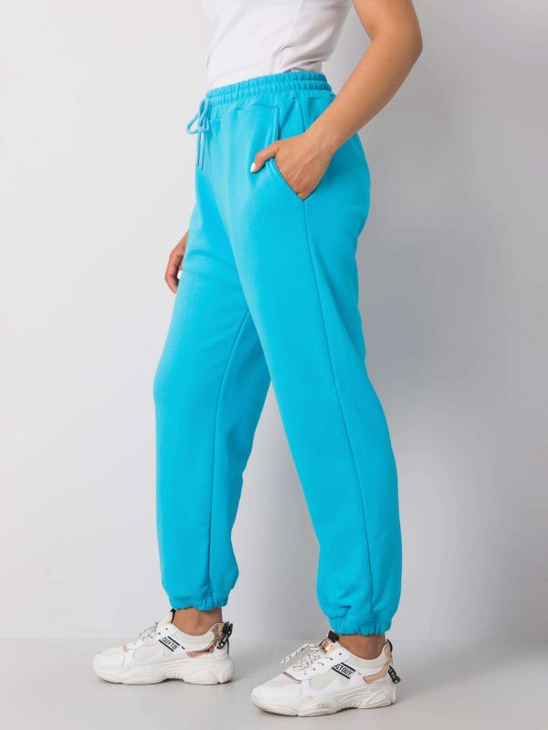 Blue plus size basic Ainhoa sweatpants