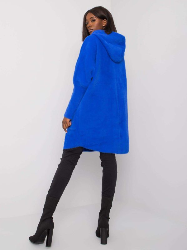 Carolyn's cobalt alpaca coat