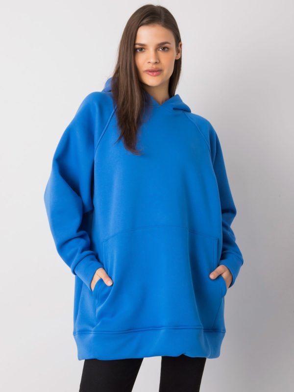 Dark blue kangaroo sweatshirt for women Selita