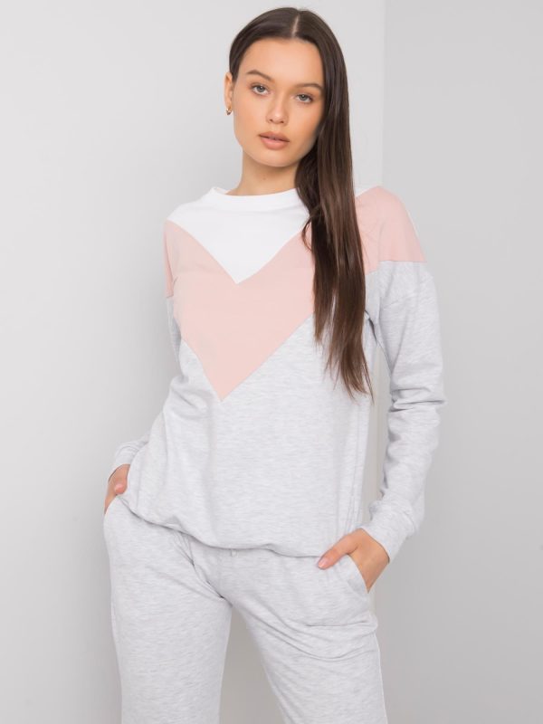 White and dirty pink sweatsuit set Hilda