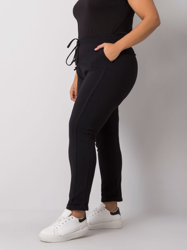 Alva Black Plus Size Sweatpants