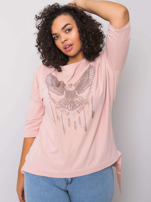 Dirty pink blouse with Cassia appliques
