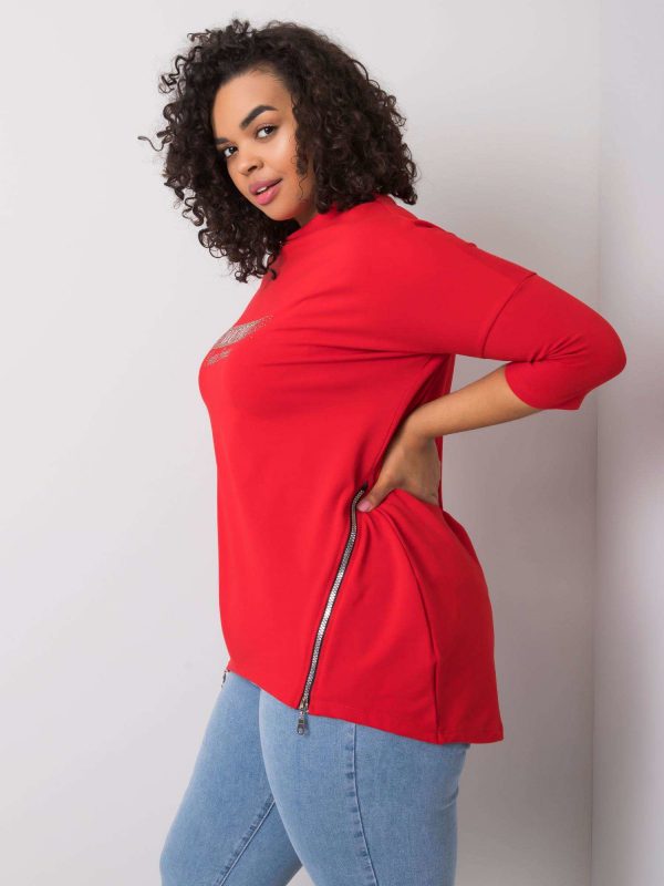 Red blouse for women Cintia