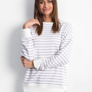 White-purple Continuously sweatshirt