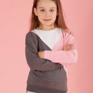 Sweatshirt for girl color block
