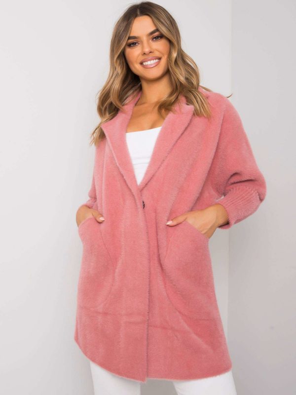 Pink alpaca coat Nora