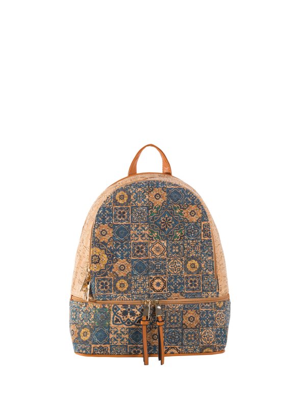 Wholesale Light Brown Vintage Patterned Backpack