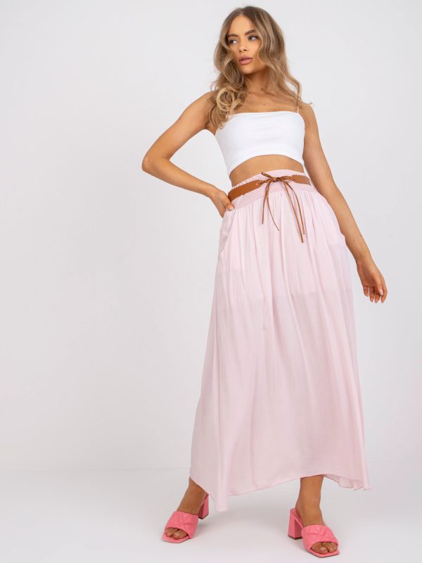 Wholesale Light pink airy maxi skirt for summer OCH BELLA