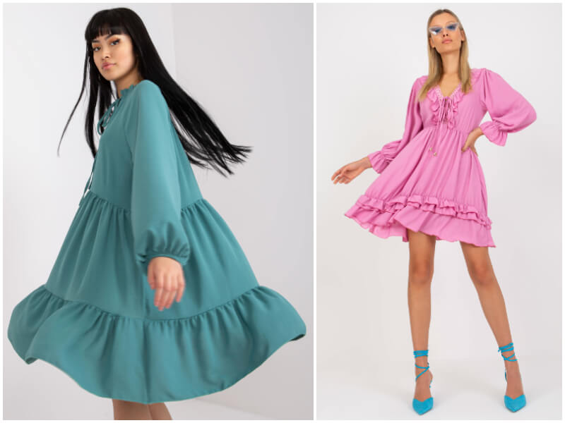 Dresses with flounces in wholesale – models perfect for summer