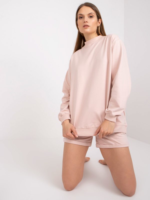 Wholesale Basic cotton sweatshirt light pink