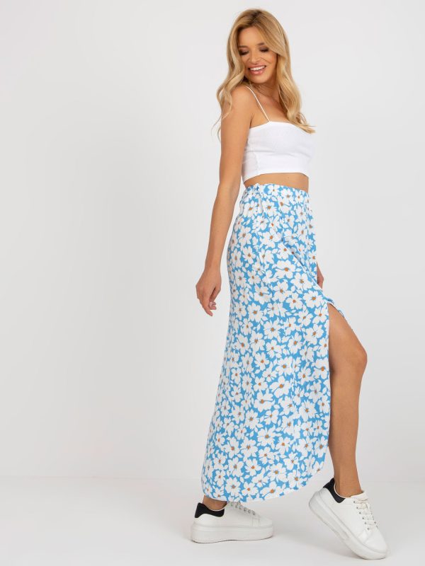 Wholesale Blue asymmetrical skirt for summer RUE PARIS