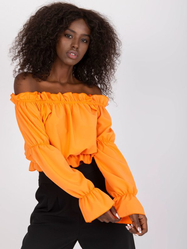 Wholesale Orange short spanish blouse RUE PARIS