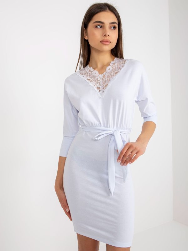 Wholesale White fitted dress with lace Toronto RUE PARIS