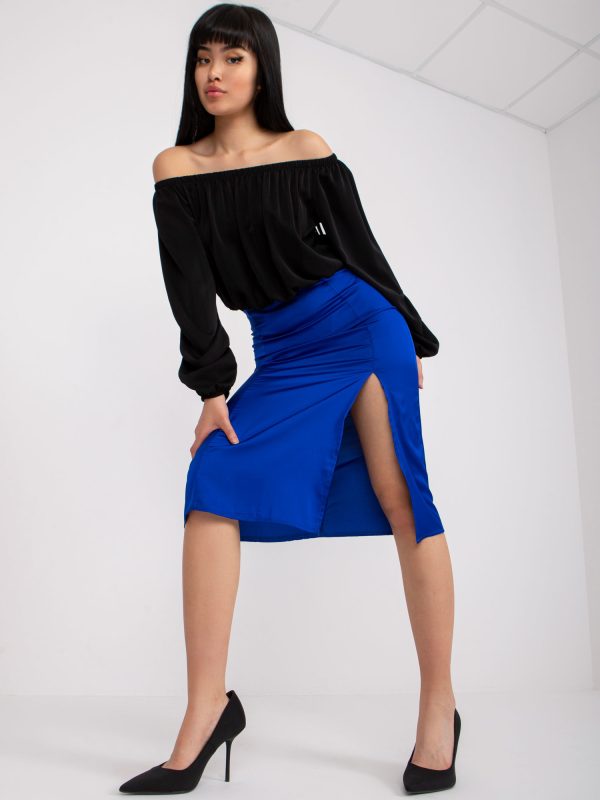 Wholesale Cobalt High Waist Pencil Skirt RUE PARIS