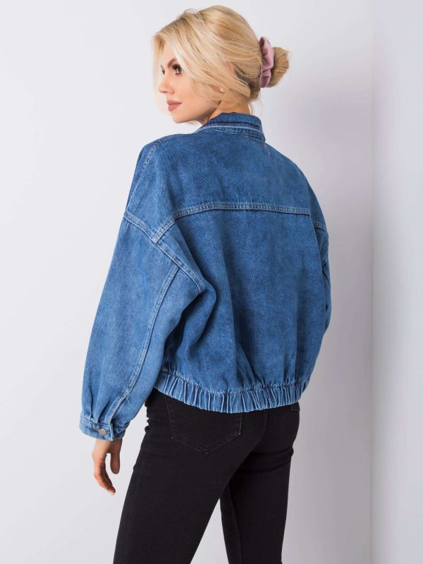 Online rõivaste hulgimüüja Sinine tõmblukuga denim Jule RUE PARIS