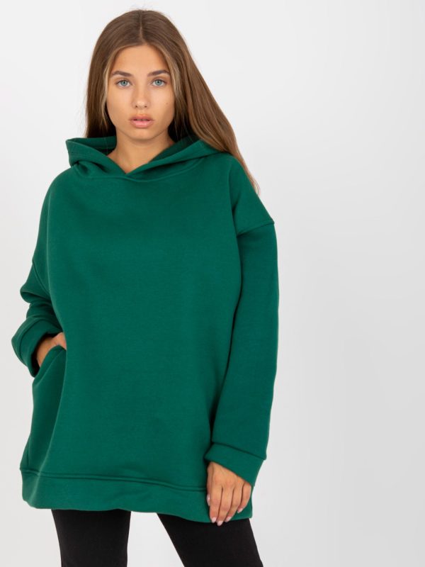 Online rõivaste hulgimüüja Tumeroheline dressipluus Basic Oversize Cut