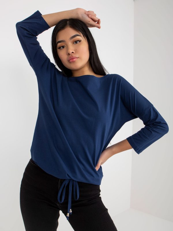 Online rõivaste hulgimüüja Tumesinine põhiline pluus paeltega Fiona