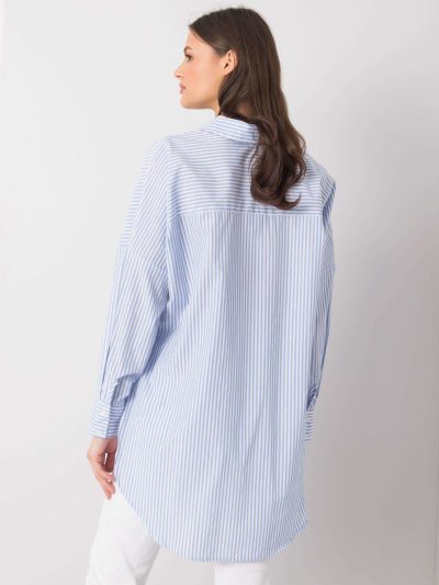 Online rõivaste hulgimüüja Chemise sinine ja valge triibuline Malena RUE PARIS