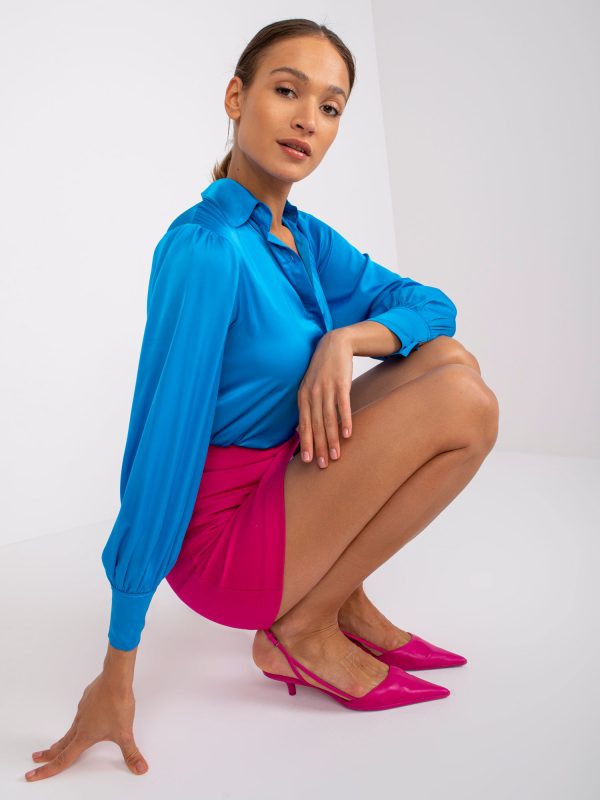 Online rõivaste hulgimüüja Naiste sinine lahtine särk Lena RUE PARIS