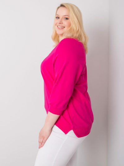 Online rõivaste hulgimüüja Fuchsia Plus Size Hoodie Alexandria