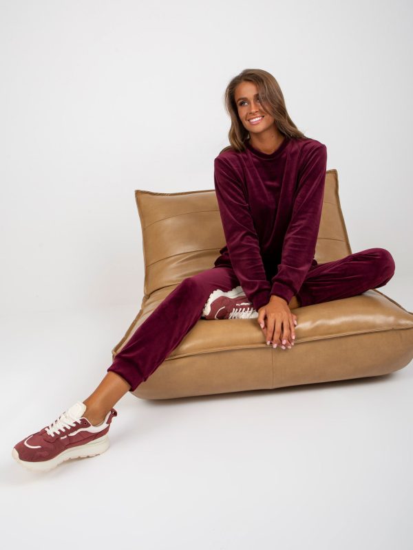 Online rõivaste hulgimüüja Tumepruun veluurkomplekt pükstega Brenda RUE PARIS