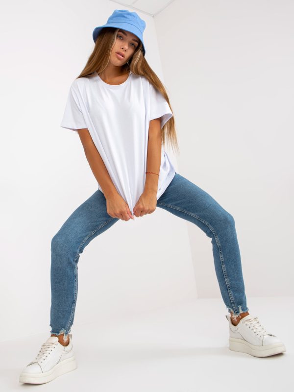 Online rõivaste hulgimüüja valge naiste puuvillane T-särk