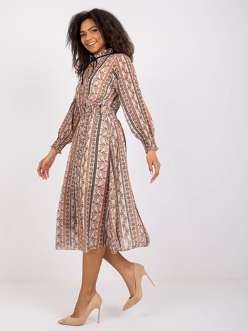 Beige dress with Ava patterns