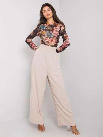 Beige wide pants from Lareen RUE PARIS