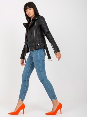 Black Classic Ramone Jacket with Strap