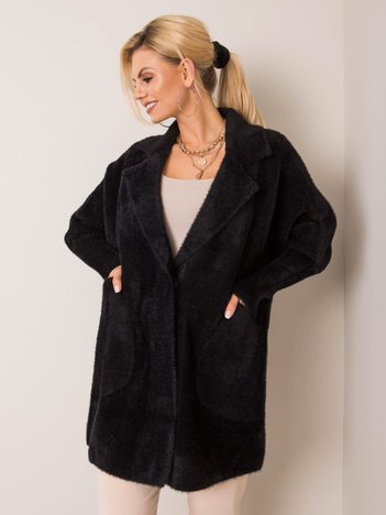 Black alpaca coat Nora